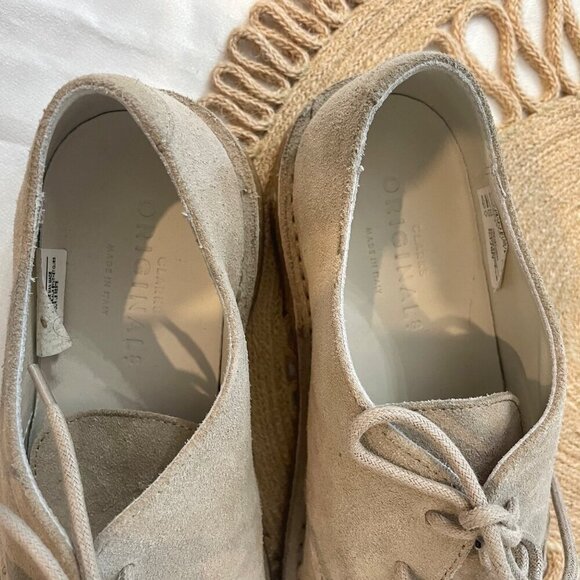 Clarks Original Women Friya Point Sand Suede Lace Up Sneakers Size 8.5 - Picture 6 of 9